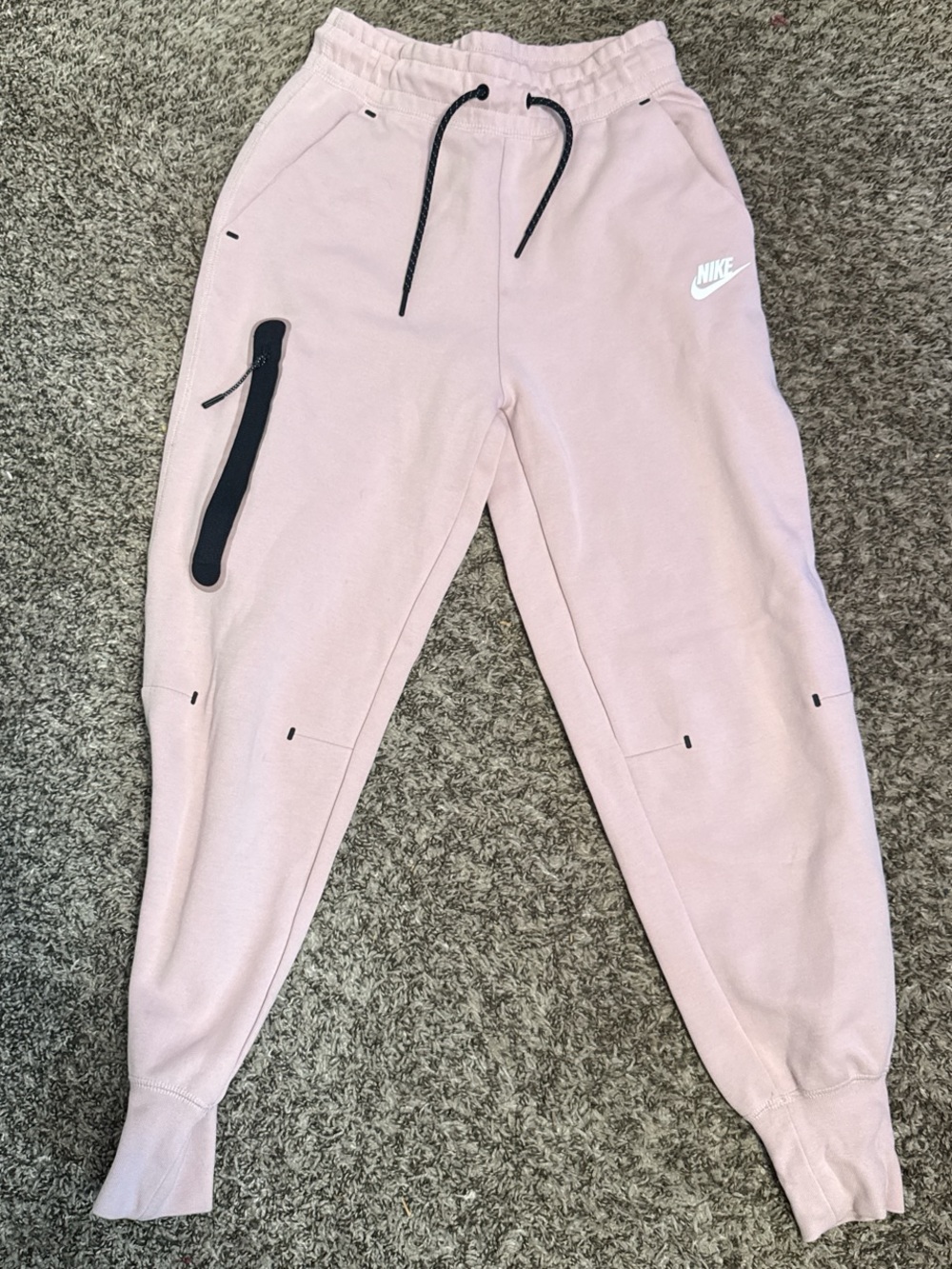 Nike Pink Joggers with Black Drawstring and Accents